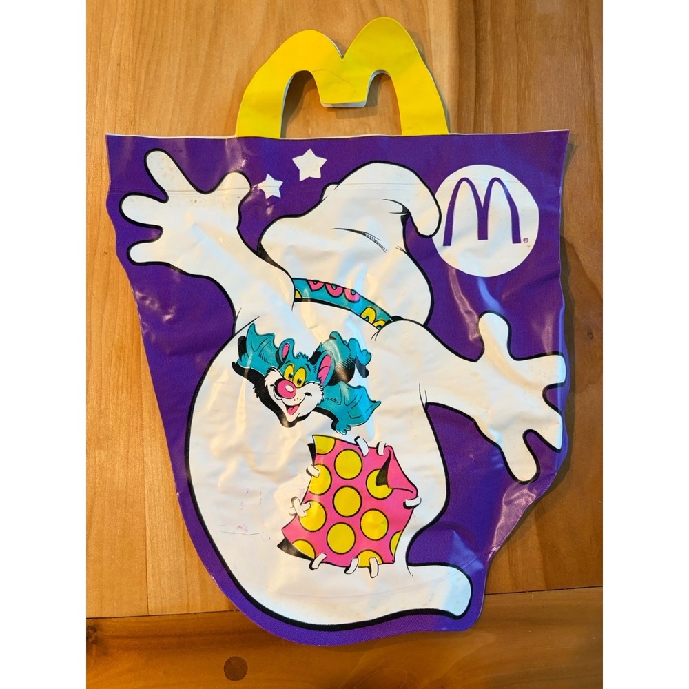 Vintage 80's 90s Halloween Trick Or Treat Bags Sesame Street & McDonald's Ghost - Picture 7 of 9